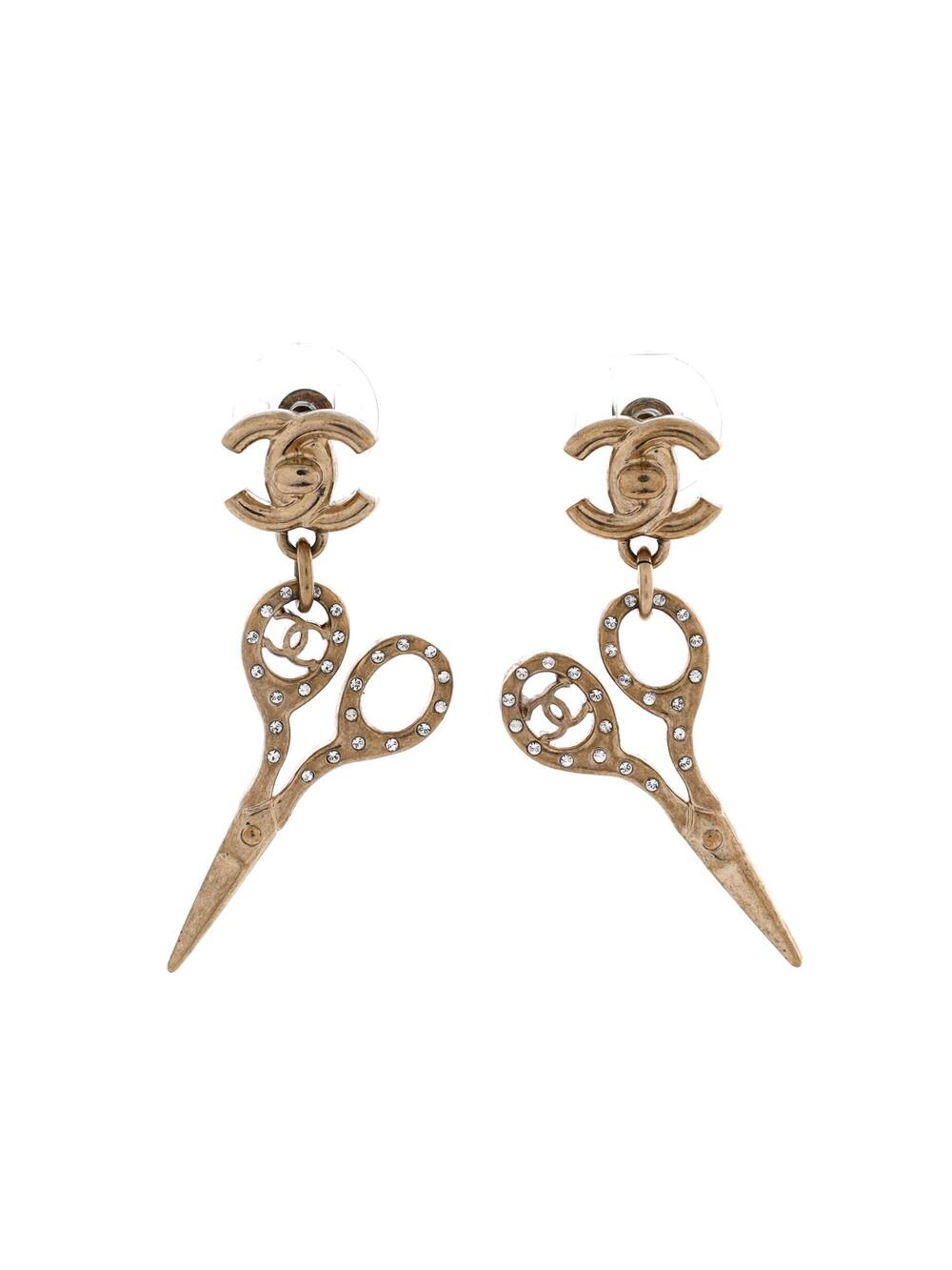 Chanel Cc Scissor Dangle Earrings #371297C52B